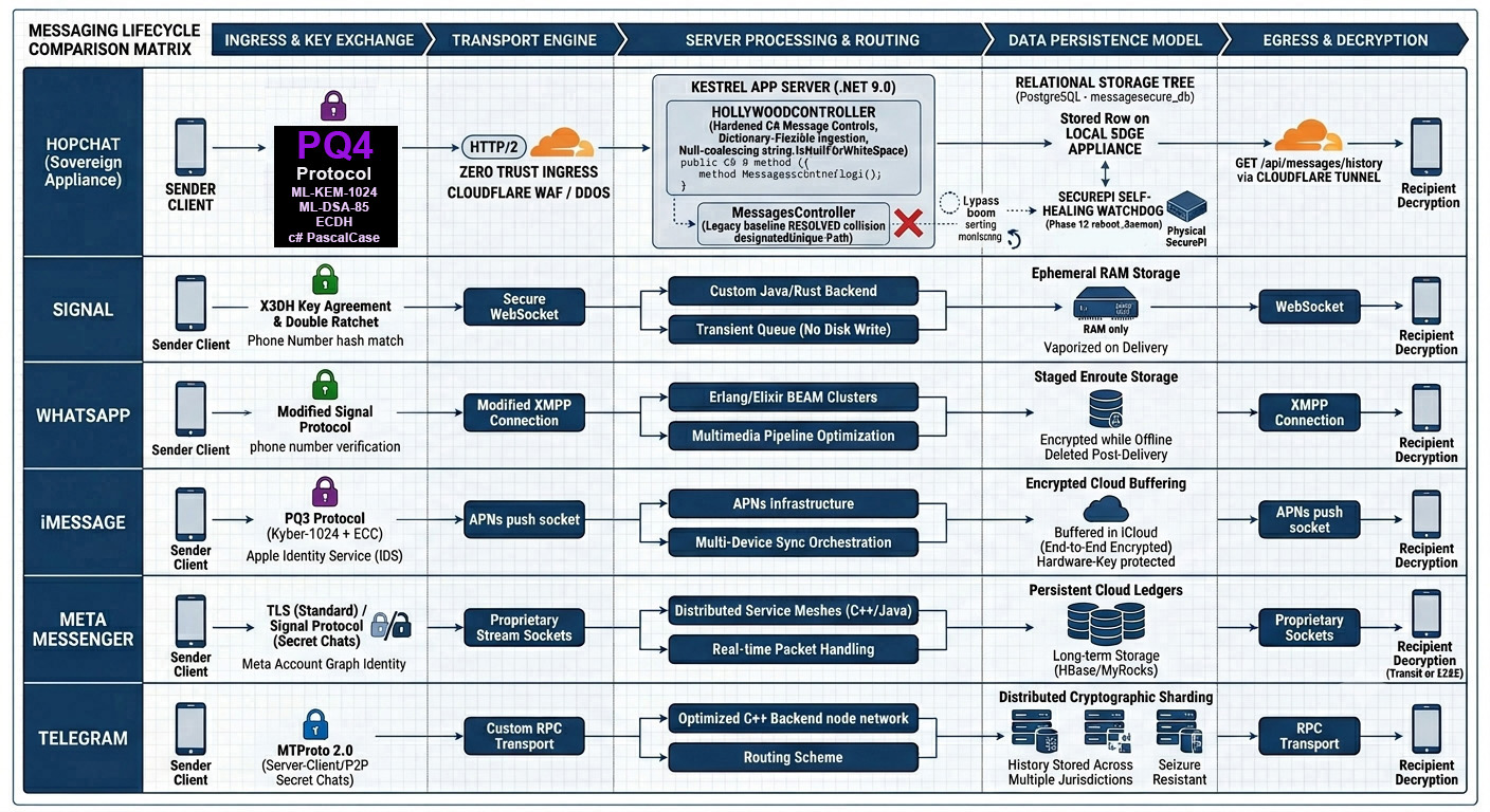 HopChat - Comparative Vendor Cloud Architecture